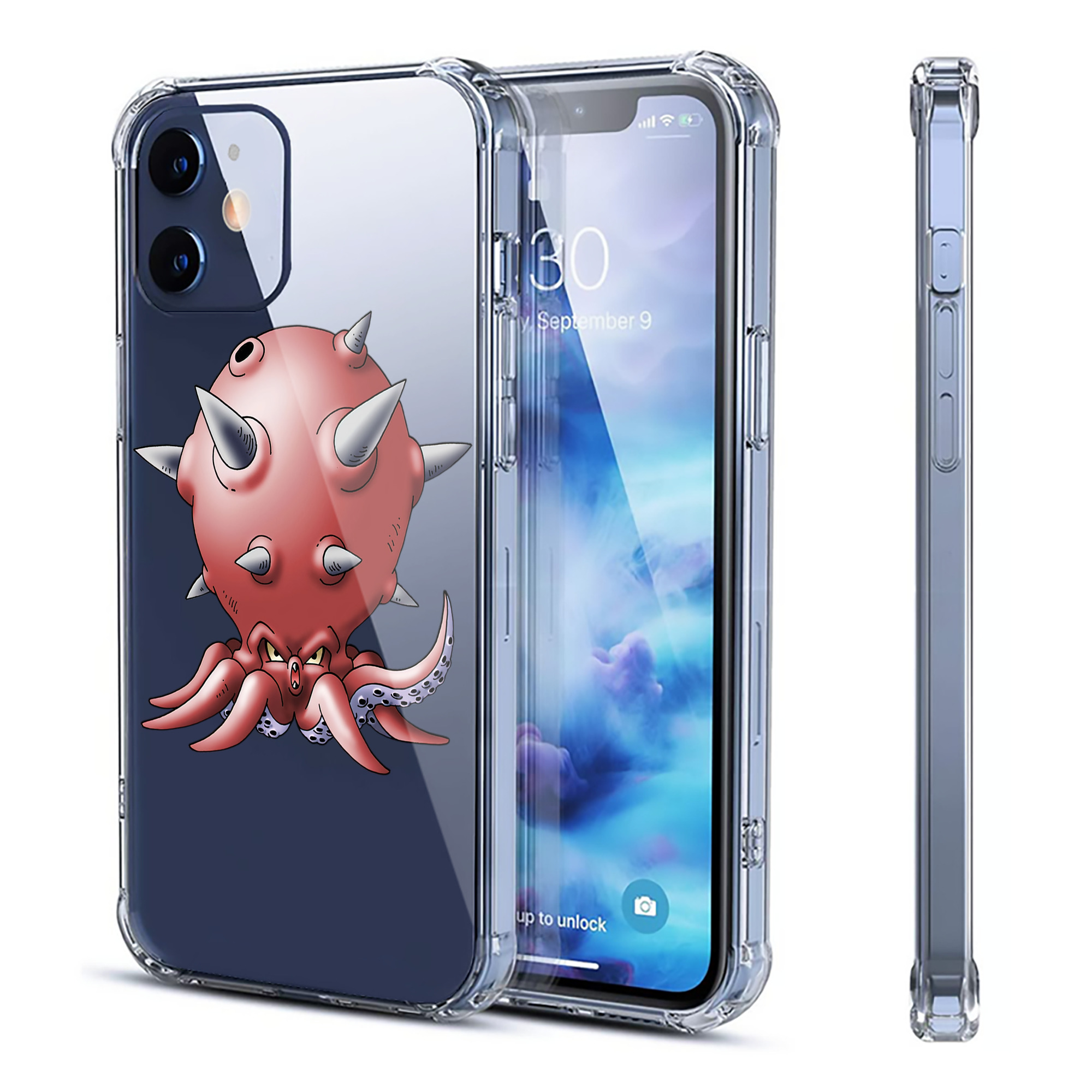 （画像用） ドラゴンクエスト Doragon Kuesuto Dragon Quest 【iPhone 12シリーズ対応】透明スマホケース（クリアソフトケース）